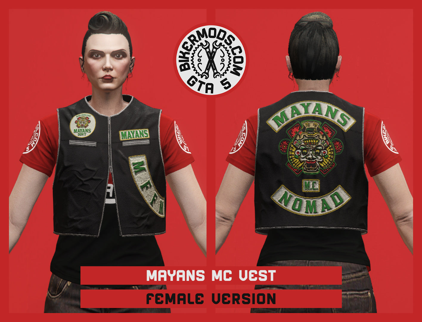 Motorboy Vest (Female) Mayans MC Nomads Style