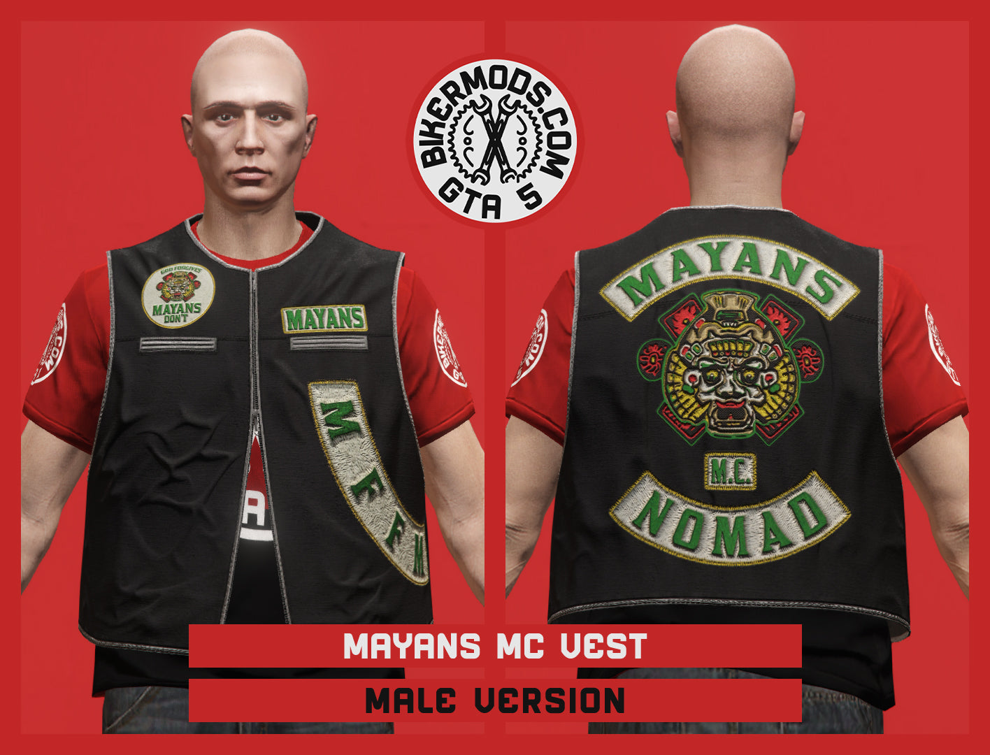 Motorboy Vest (Male) Mayans MC Nomads Style