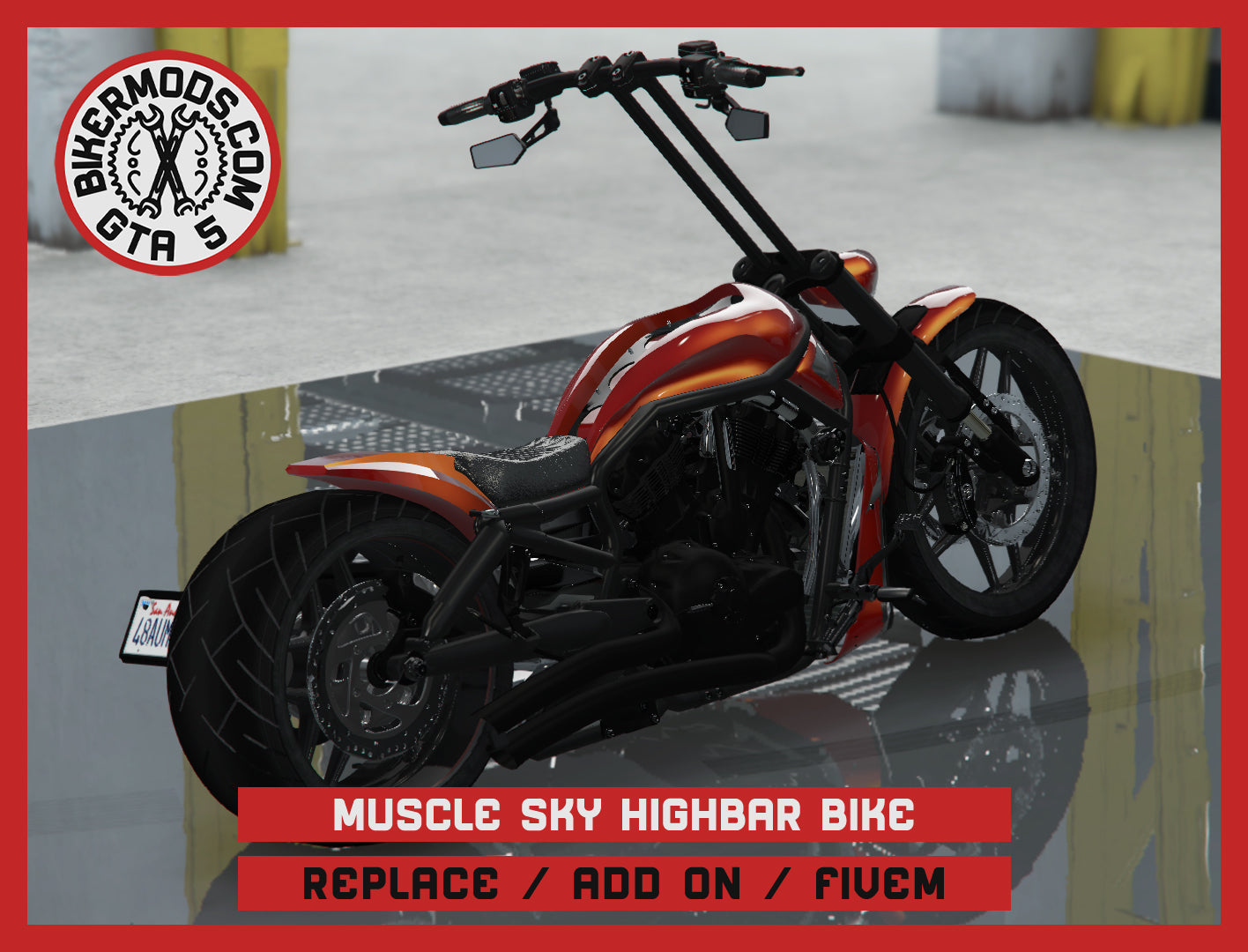 Muscle SKY Highbar Bike (Replace / Add On / FiveM) 211k Poly