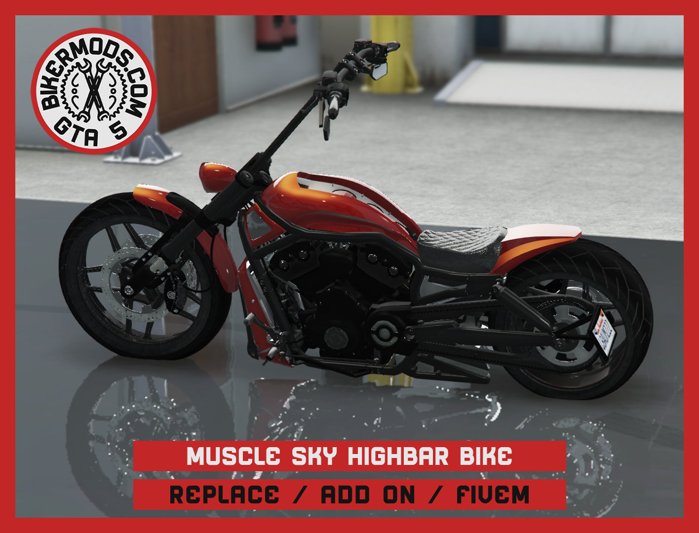 Muscle SKY Highbar Bike (Replace / Add On / FiveM) 211k Poly