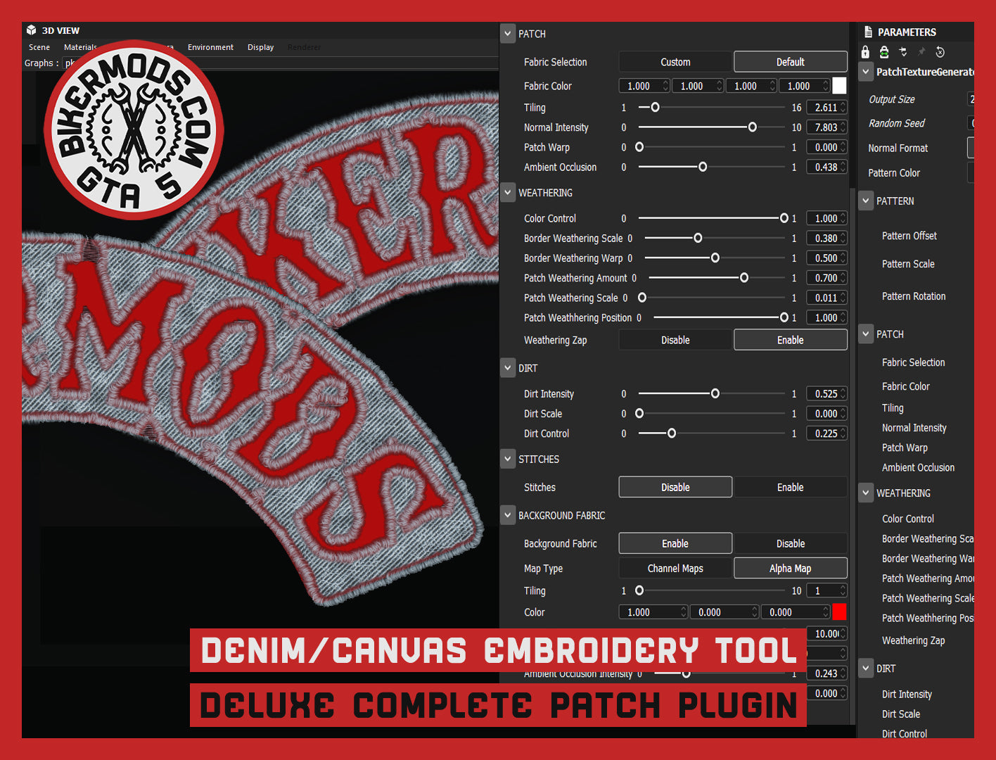 2025 NEW Denim / Canvas / Weathered Embroidery Master Tool (Deluxe Complete Patch Plugin) Amazing NEW FEATURES!