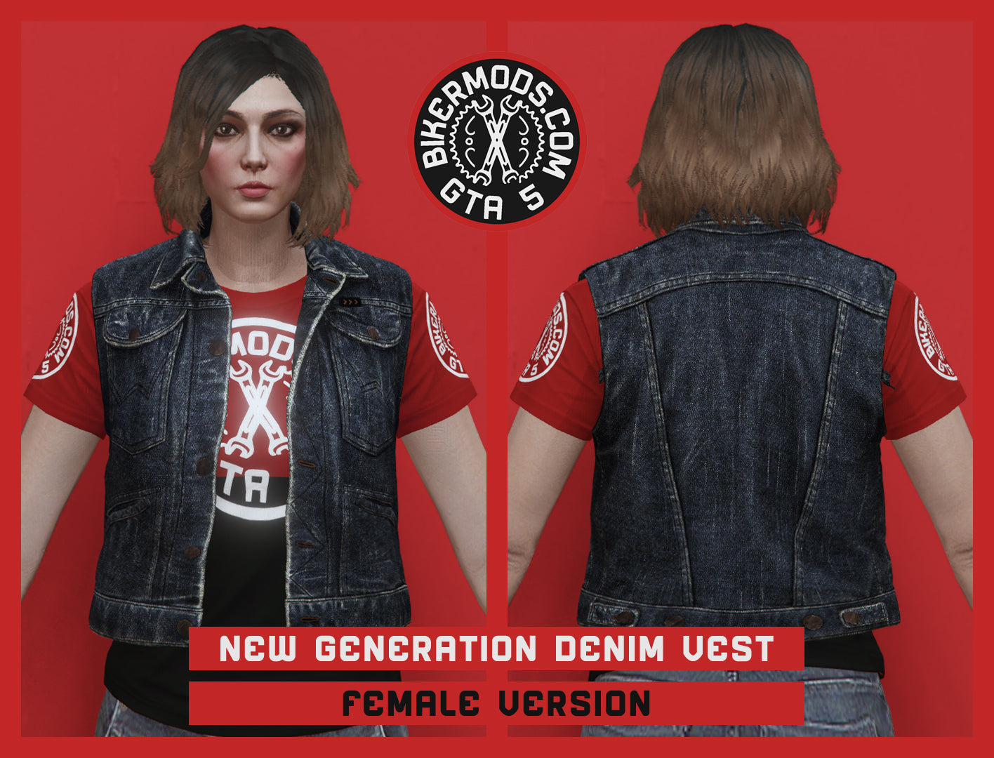 New Generation Indigo Denim Vest (Female)