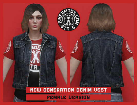 New Generation Indigo Denim Vest (Female)