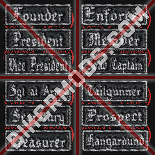 Old English Style Ranks Flash Set (Black)