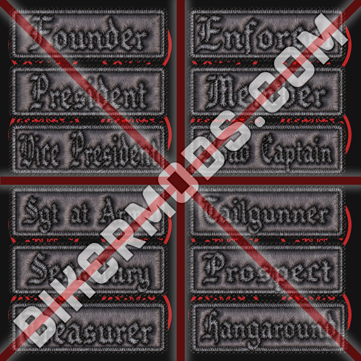 Old English Style Ranks Flash Set (Grey Gray)