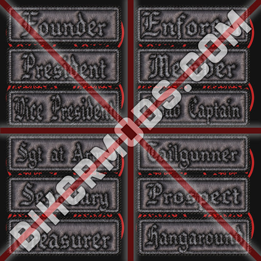 Old English Style Ranks Flash Set (Grey Gray)