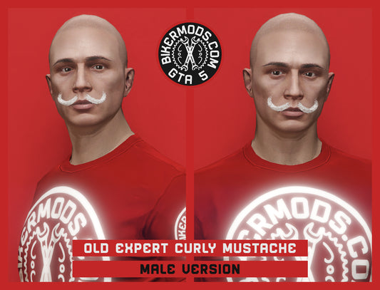 Old Expert Curly Mustache