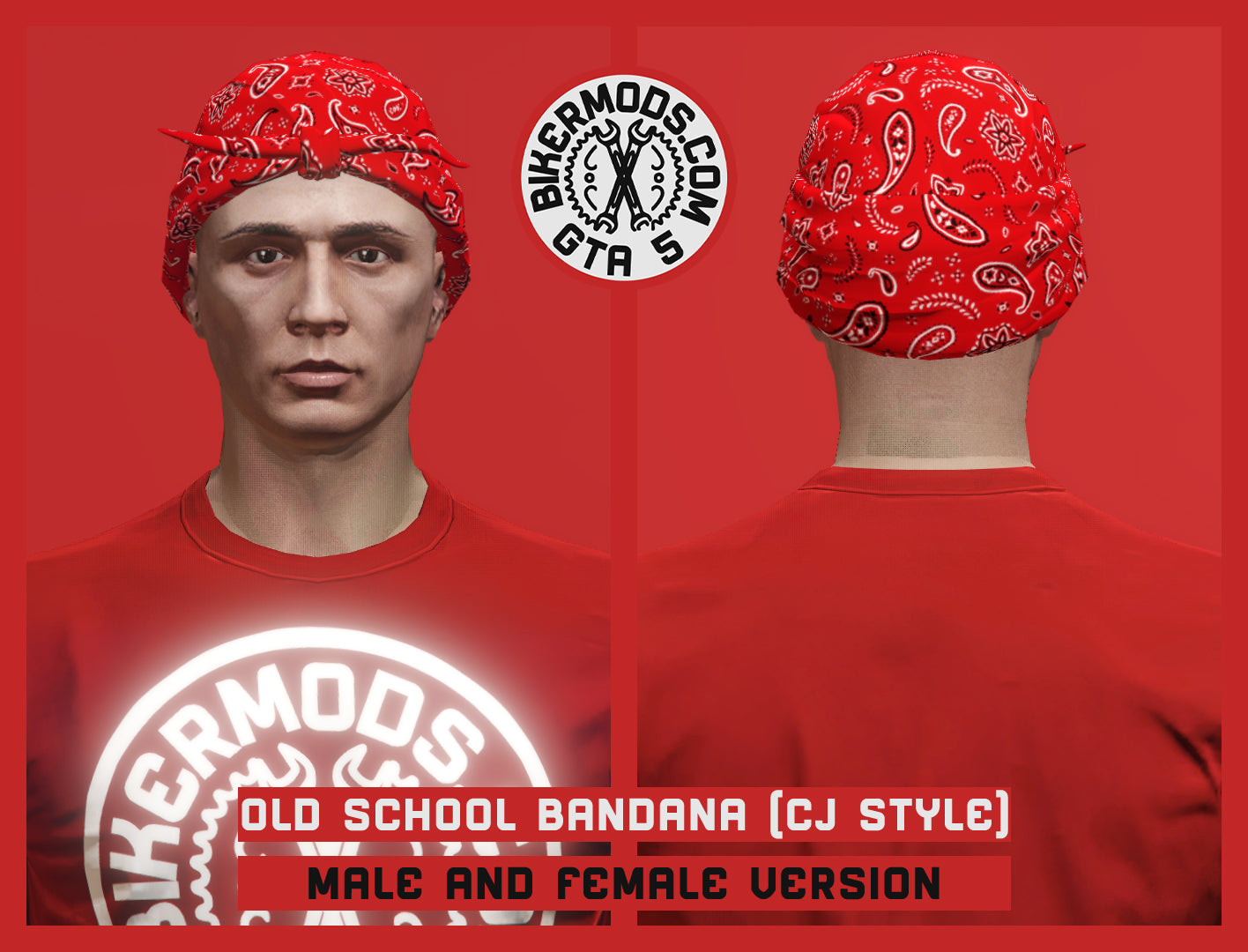 Old School Bandana (CJ Style) 15 Colors Included