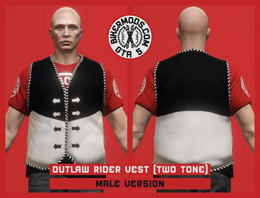 Outlaw Rider Vest (Male) Two Tone Standard Length