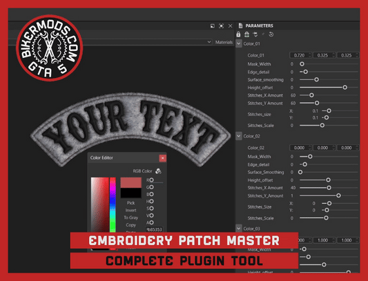 Embroidery Patch Master Plugin Tool Final Edition! (Photoshop Example File Included) New Features