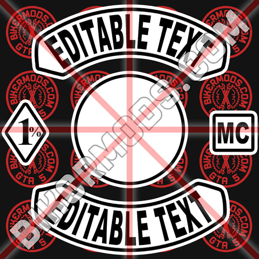 Pointed Style Motorcycle Club Creator Template (Photoshop PSD File) Easy to Edit the Text Yourself!