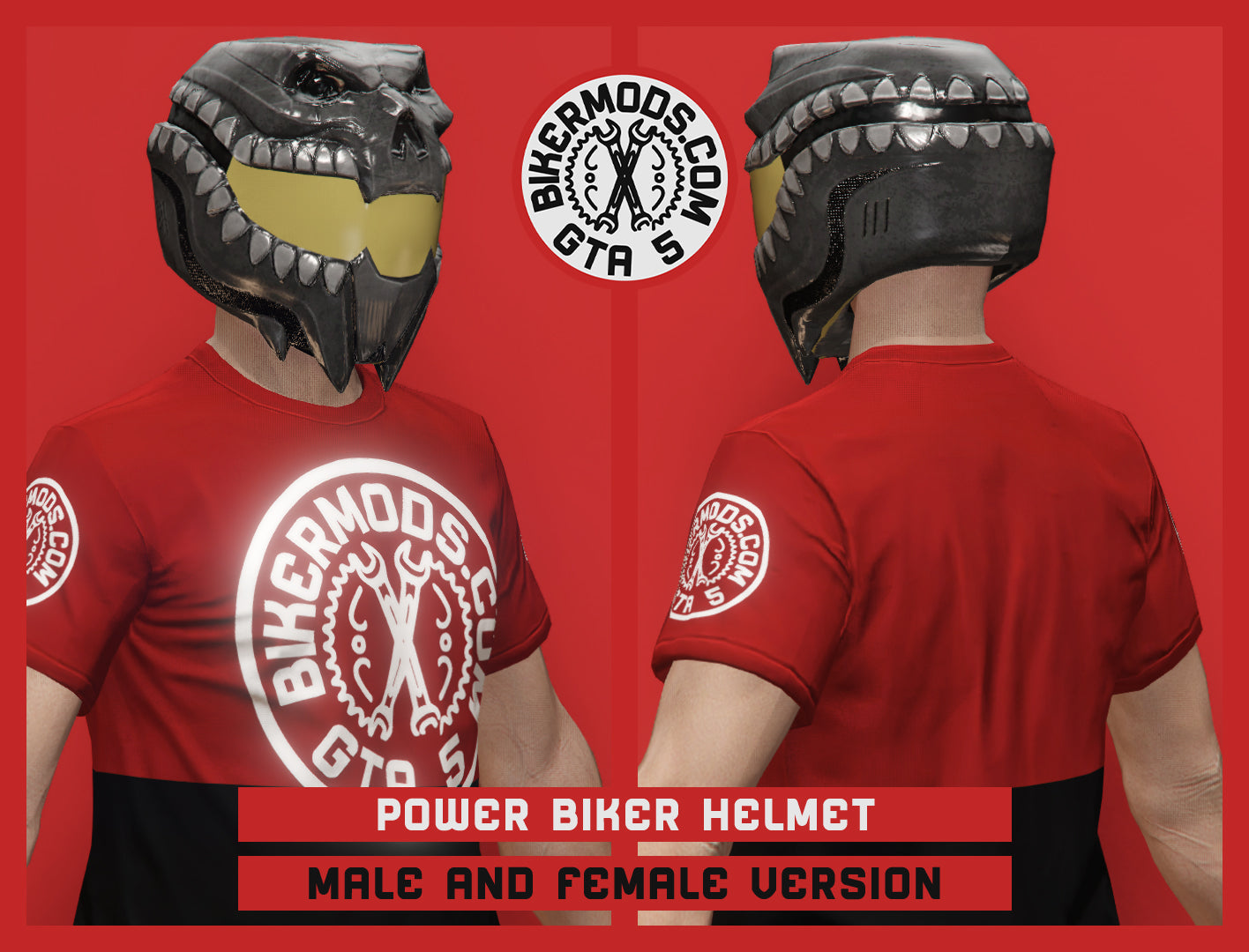 Power Biker Helmet (Gold Style)