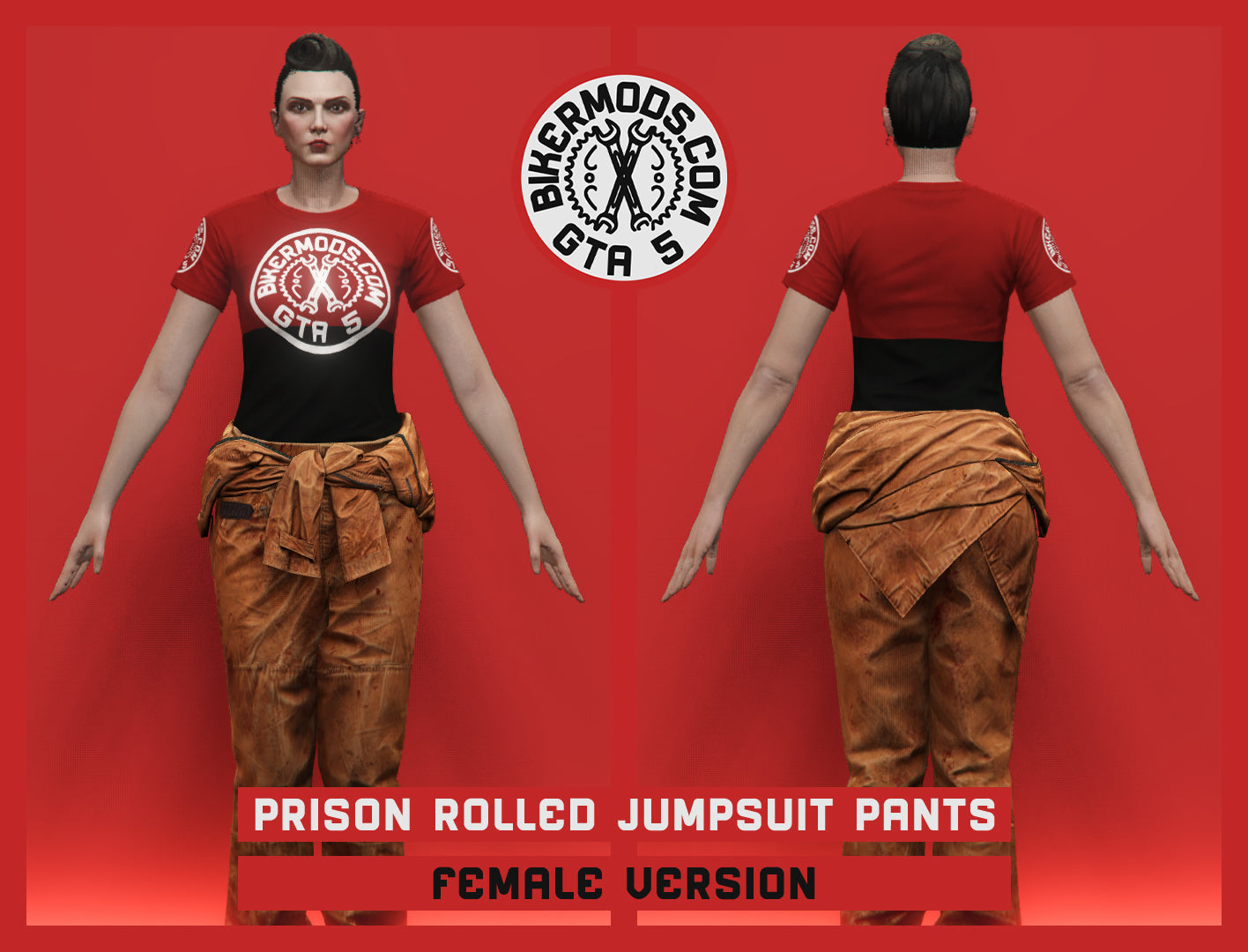 Prison Rolled Jumpsuit Pants (Female)