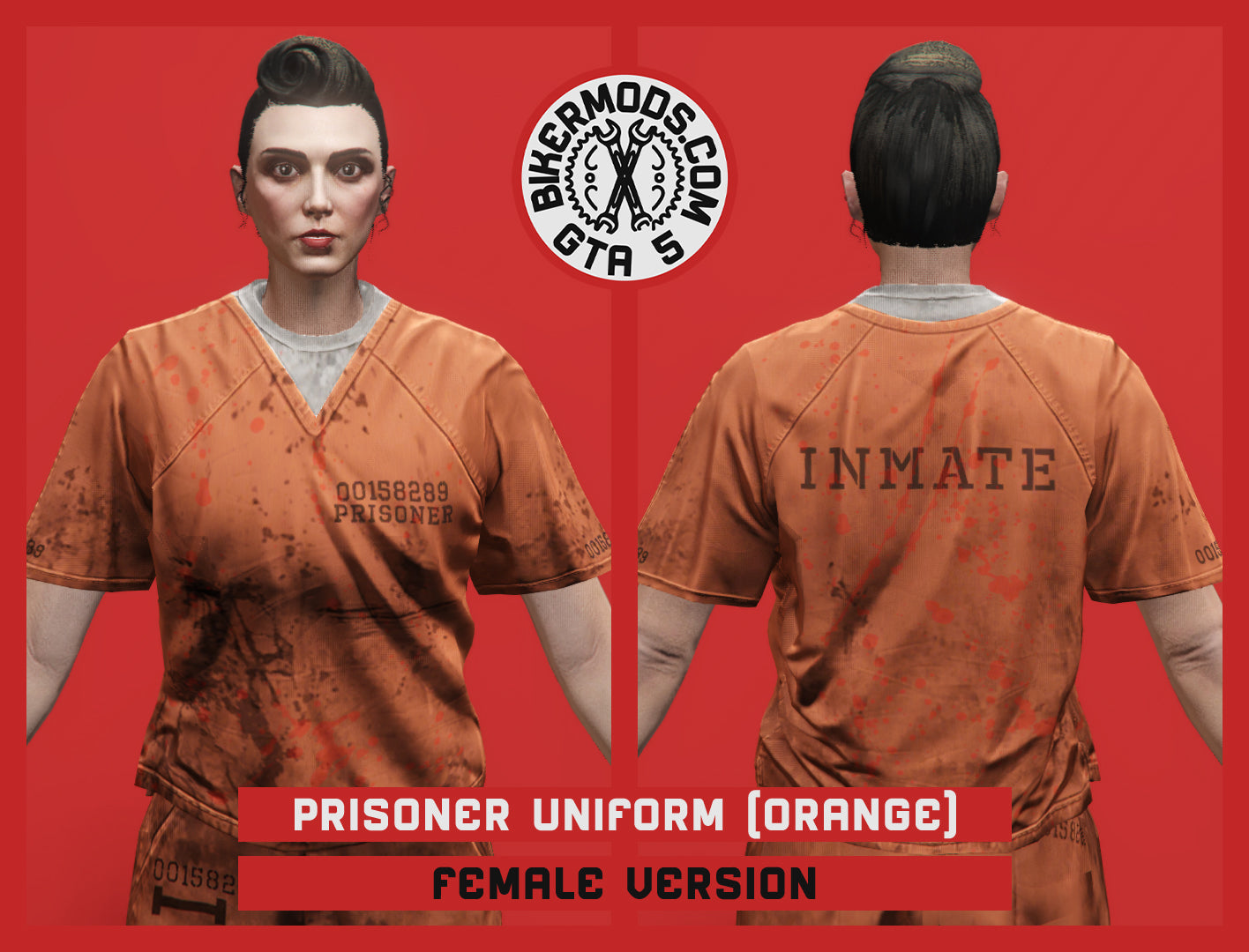 Prisoner Uniform (Female) Orange Worn Version