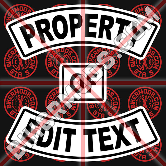 "Property of" Patch Creator Template (Photoshop PSD File) Easy to Edit the Text Yourself!