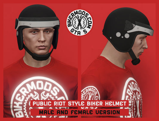 Public Riot Style Biker Helmet (No Visor)
