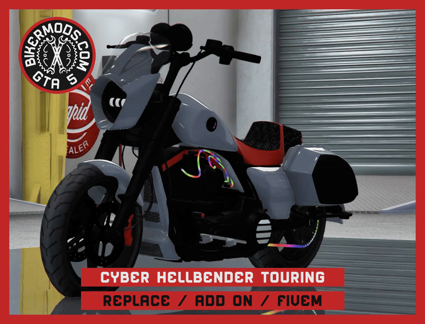 Cyber Hellbender Touring (Replace / Add On / FiveM) Animated RGB Lights 305k Poly