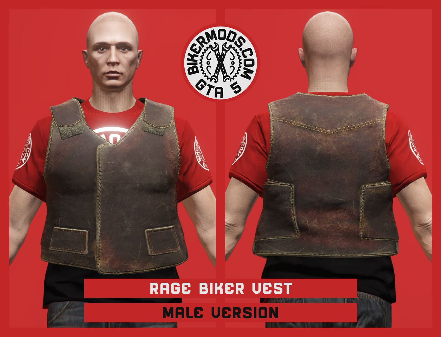 Rage Biker Vest (Male) Shorty Style