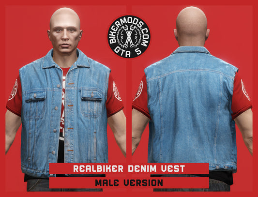 Realbiker Denim Vest (Male)