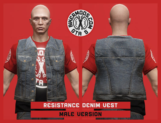 Resistance Blue Denim Vest (Male)