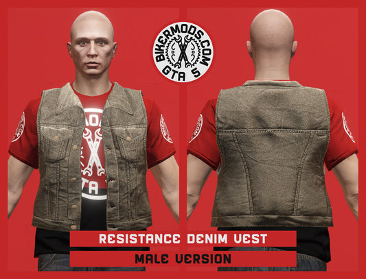 Resistance Brown Denim Vest (Male)