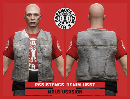 Resistance Washed Denim Vest (Male)