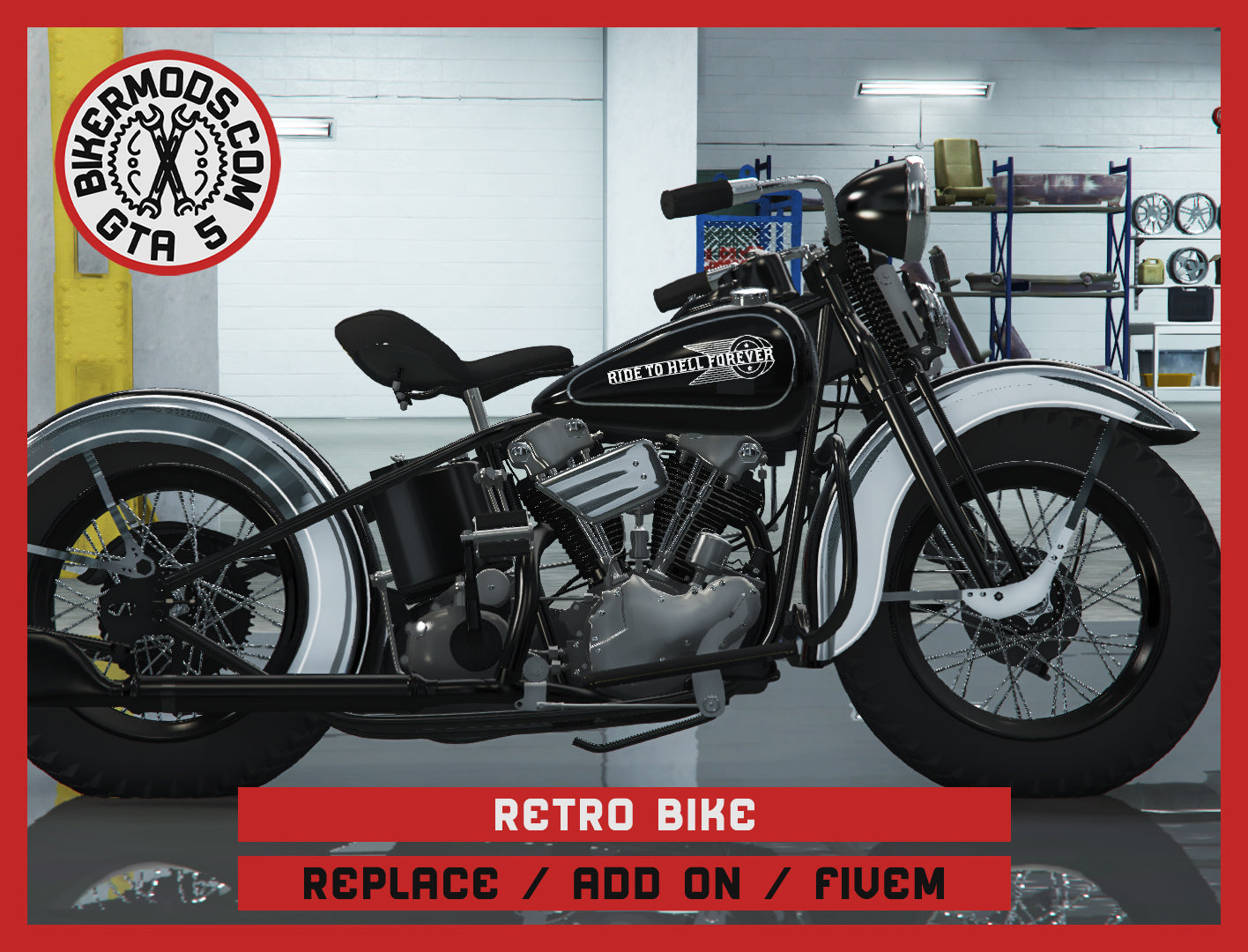 Retro Bike (Replace / Add On / FiveM) 286k Poly