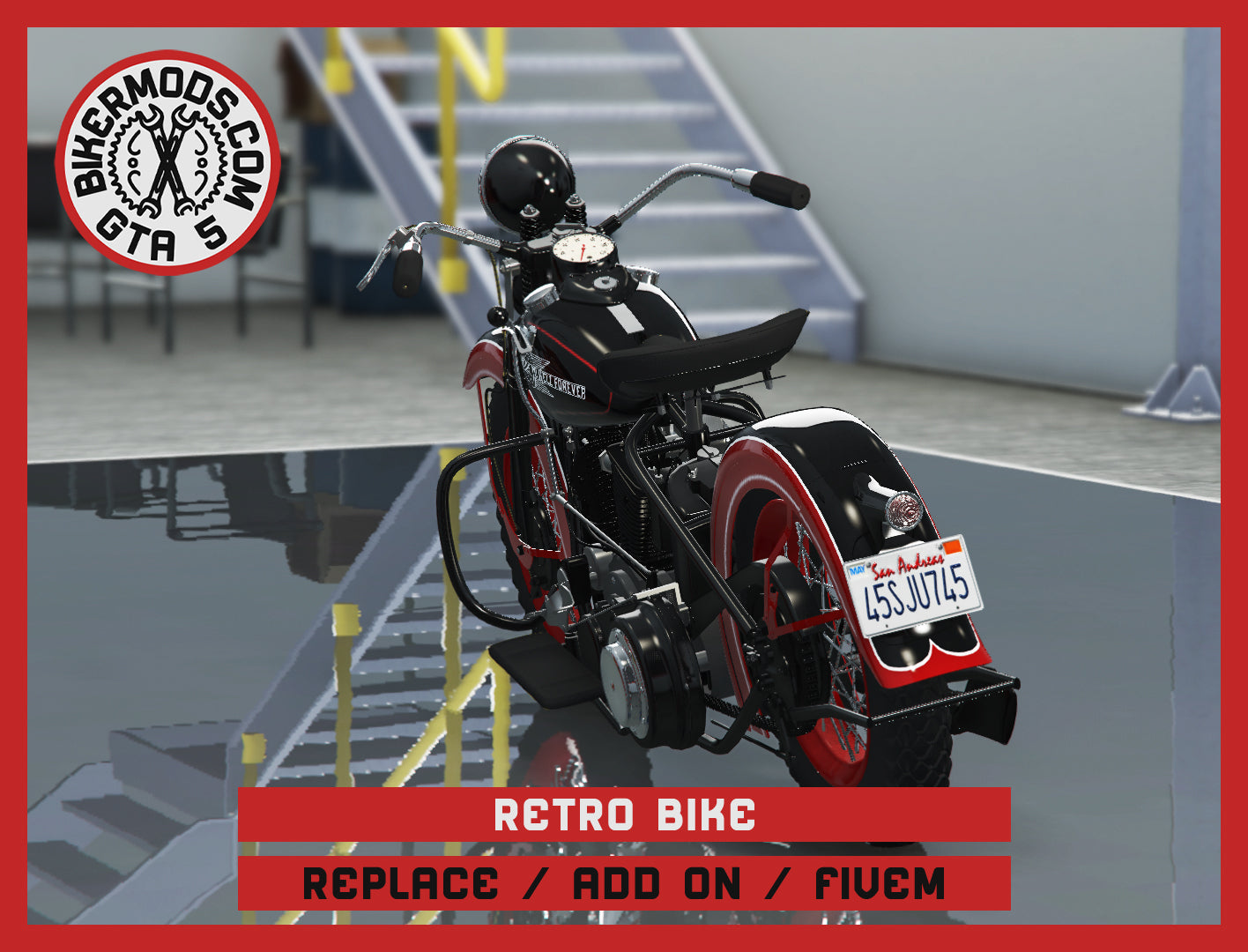 Retro Bike (Replace / Add On / FiveM) 286k Poly