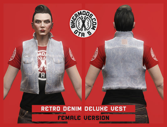 Retro Light Blue Denim Deluxe Vest (Female)