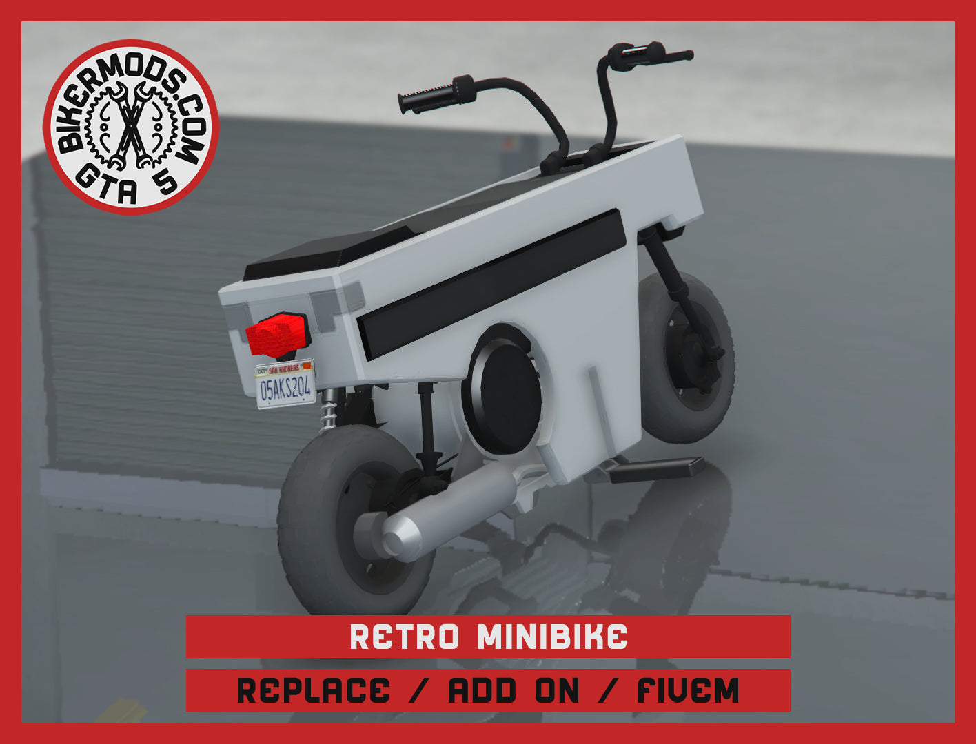 Retro Minibike (Replace / Add On / FiveM) 23k Poly