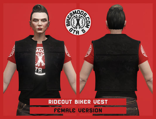Rideout Matte Black Style Vest (Female)