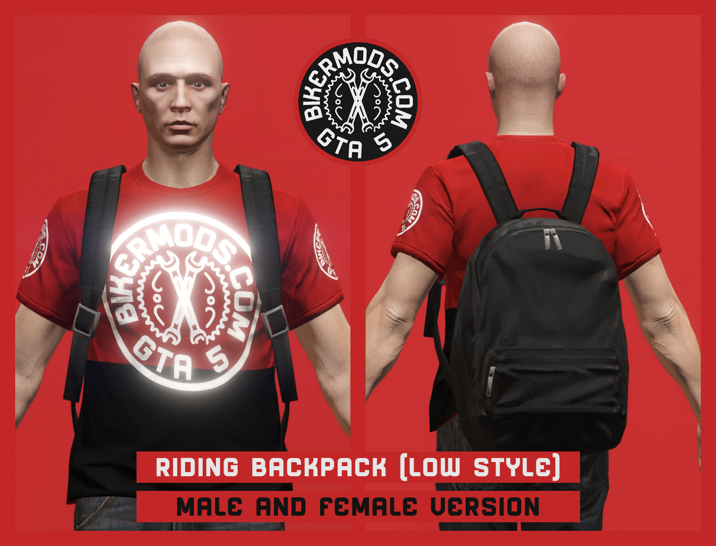 Riding Backpack (Low on Back Style)