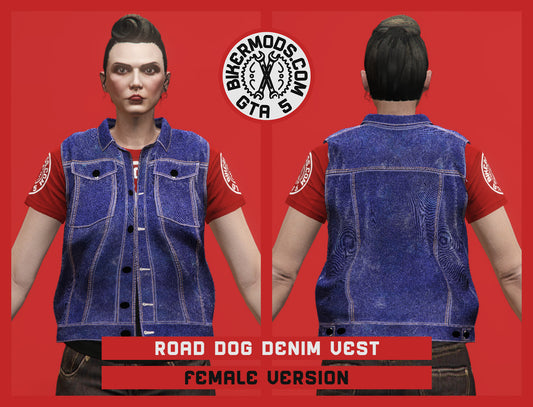 Road Dog Indigo Denim Vest (Female)