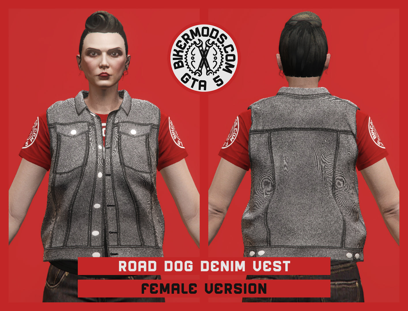 Road Dog Midnight Denim Vest (Female)