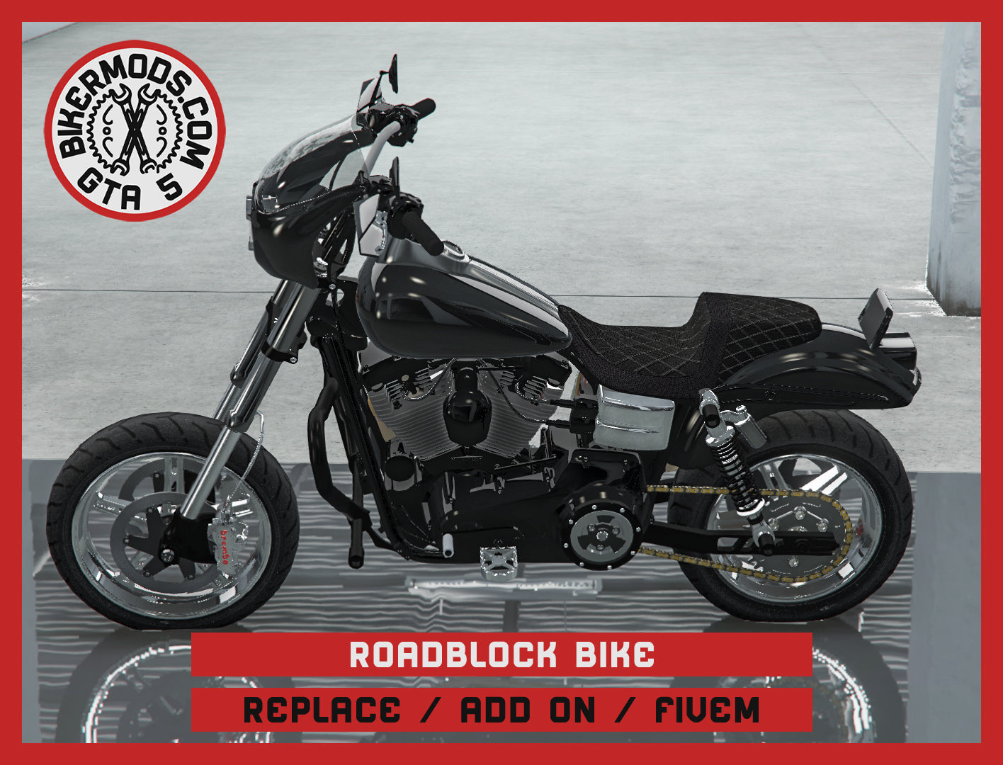 Roadblock Bike (Replace / Add On / FiveM) 410k Poly