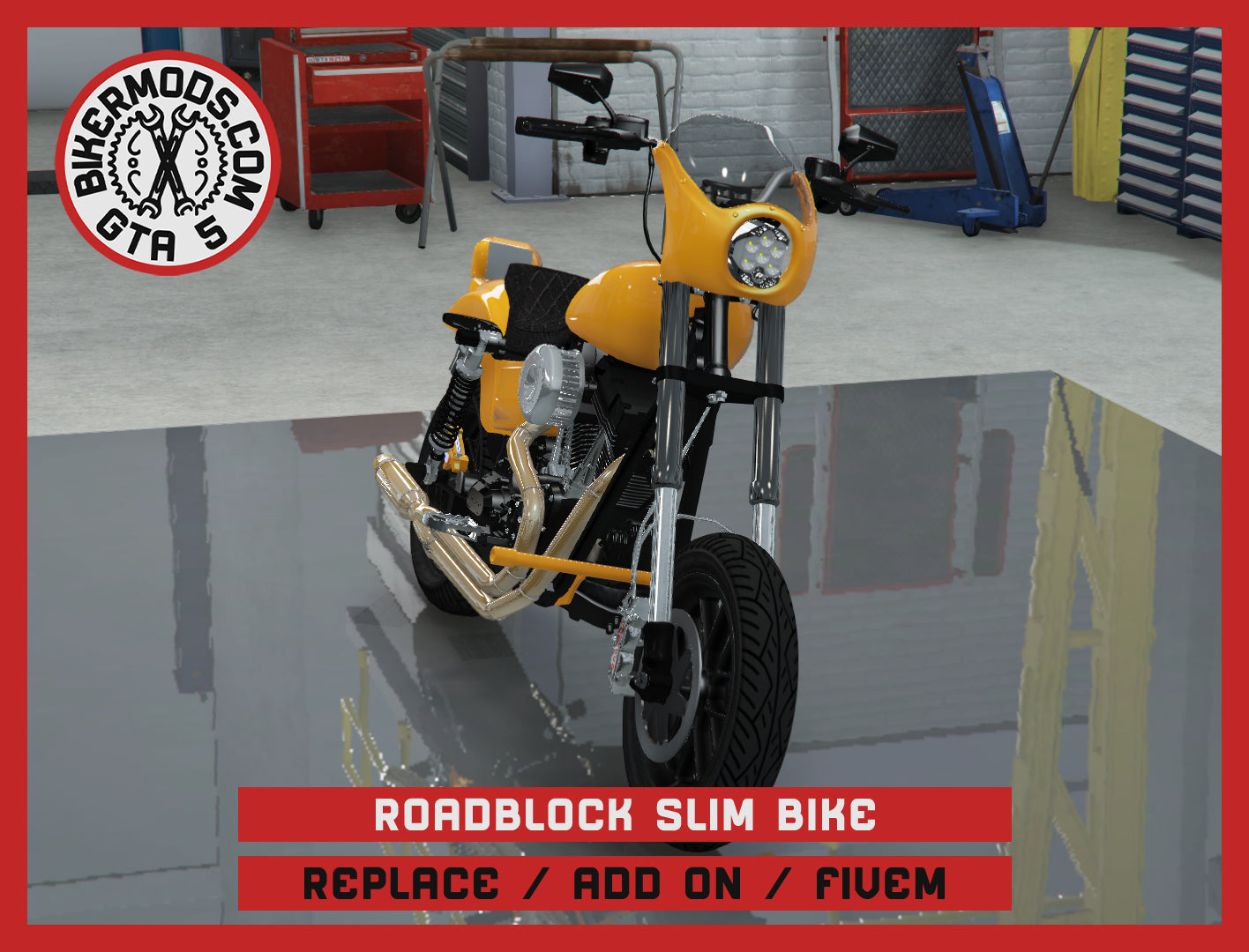 Roadblock Slim Bike (Replace / Add On / FiveM) 366k Poly