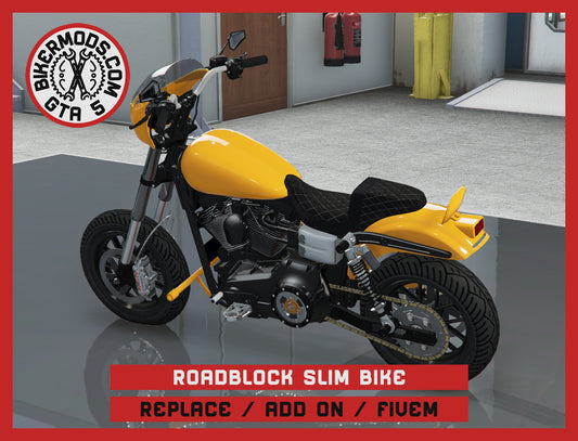 Roadblock Slim Bike (Replace / Add On / FiveM) 366k Poly