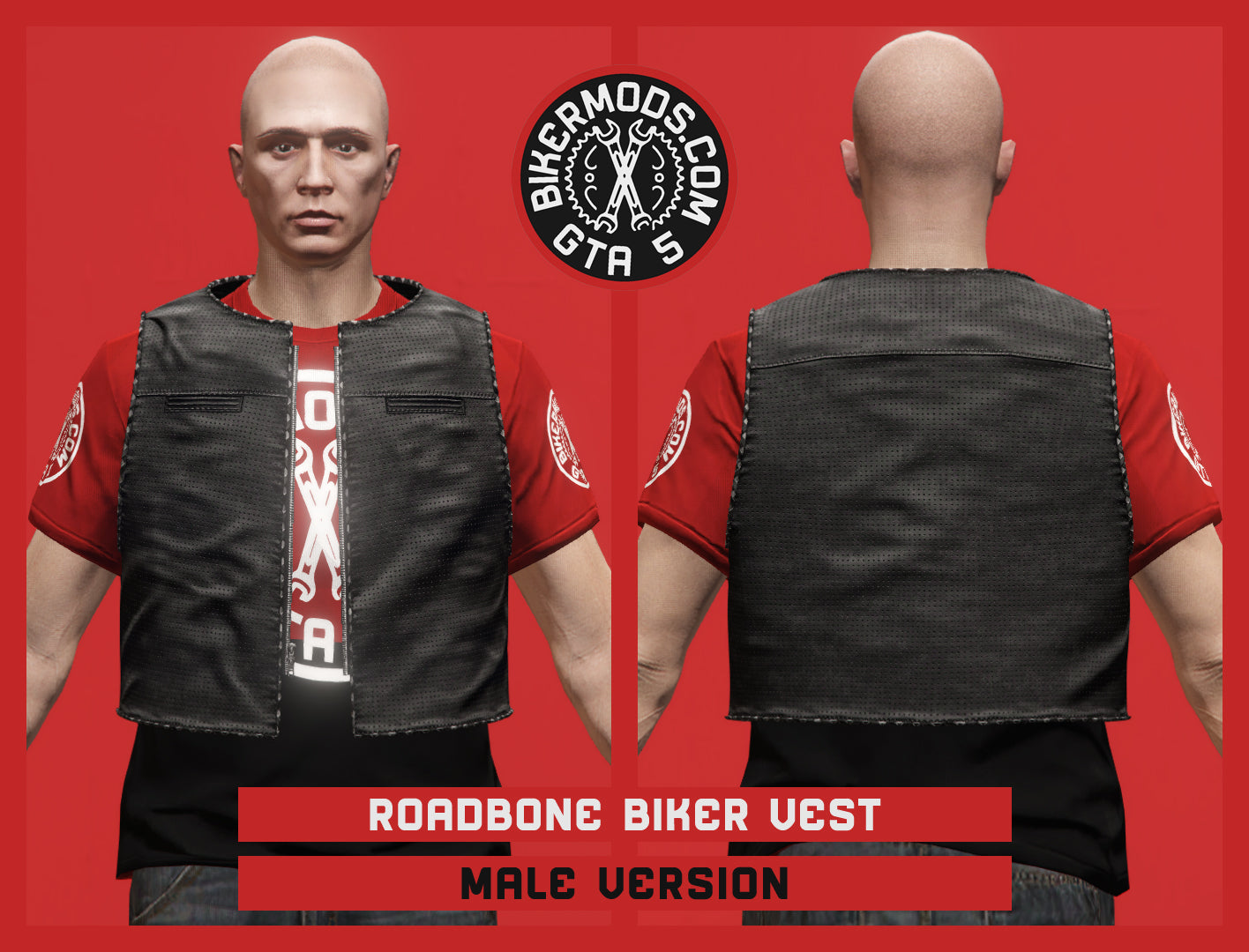 Roadbone Biker Vest (Male)