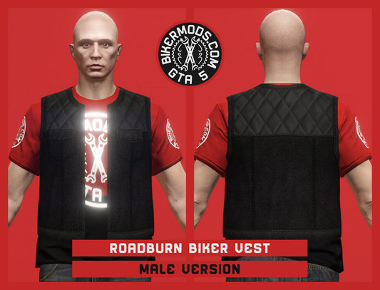 Roadburn Biker Vest (Male) No Collar Style
