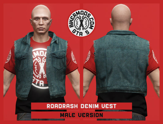 Roadrash Denim Vest (Male)