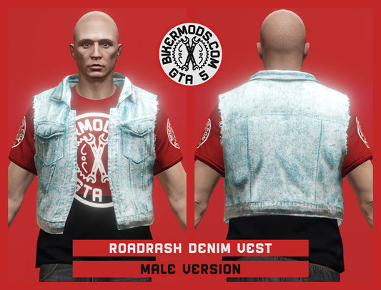 Roadrash Light Denim Vest (Male)