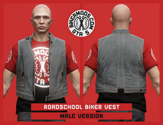 Roadschool Biker Vest (Male) Shorty Style