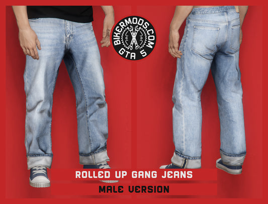 Rolled Up Gang Light Jeans (Male)