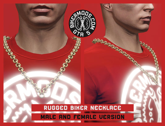 Rugged Biker Gold Necklace