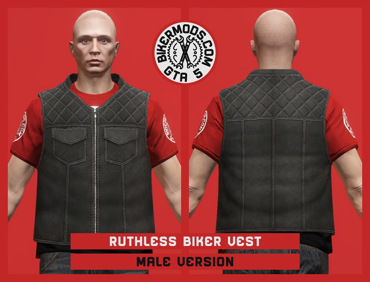 Ruthless Biker Vest (Male)