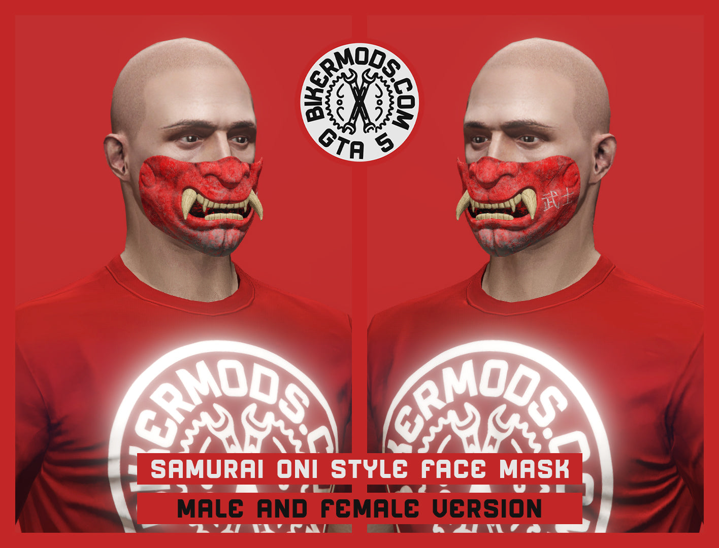 Samurai Oni Style Face Mask