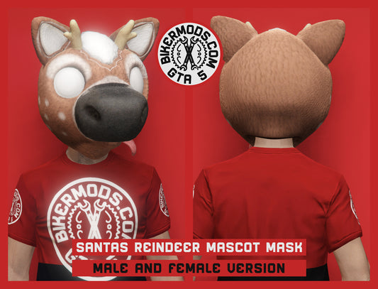 Santa's Reindeer Mascot Mask