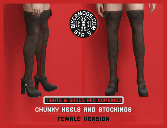 Sexy Chunky Heel and Fishnet Stockings (Female)