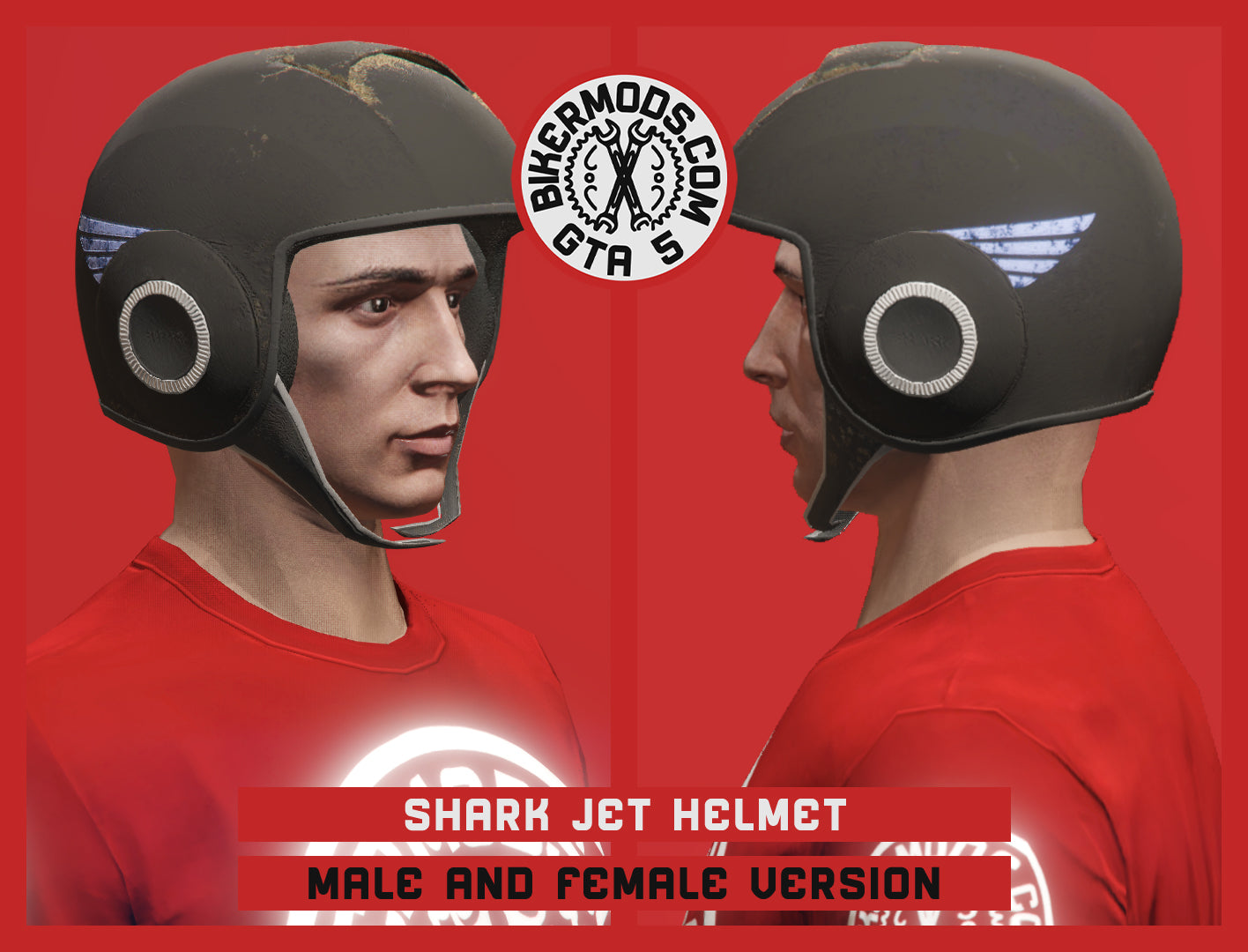 Shark Jet Helmet (No Visor or Face Mask)