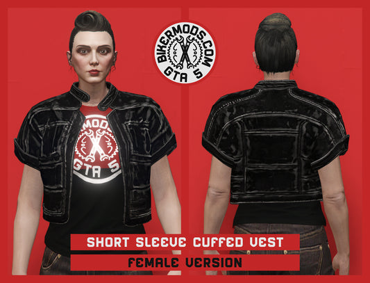 Short Sleeve Cuffed Biker Vest (Female)